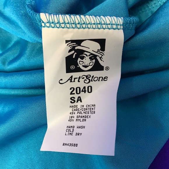 Skating/Dance (Adult) Skirt AquaVelvet Peplum NEW - Picture 8 of 9